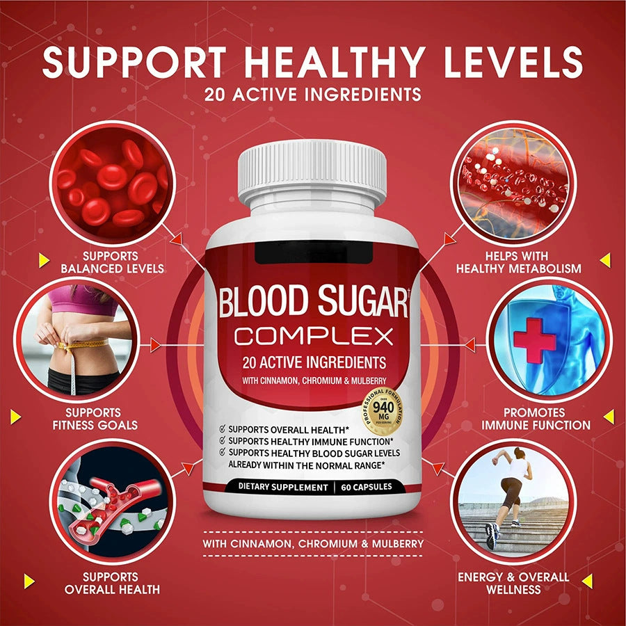 Blood Sugar Complex Supplement- Supports Healthy Blood Sugar Levels