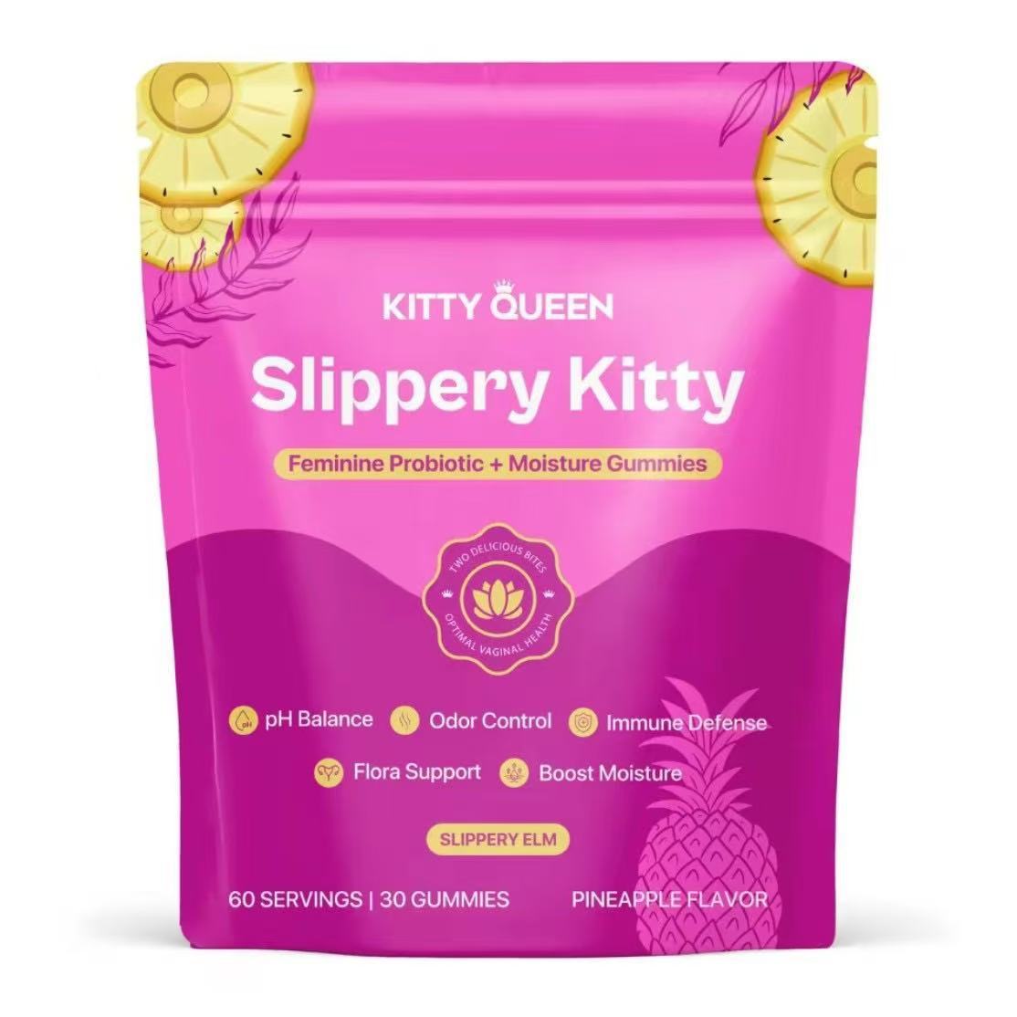 Pineapple-flavored probiotic gummies