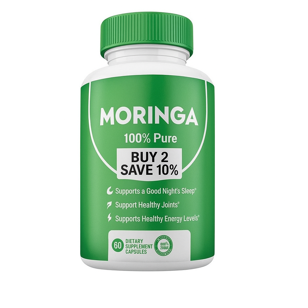 Moringa Capsules, 60 Count - Natural Dietary Supplement