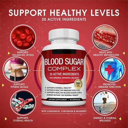Blood Sugar Complex Supplement- Supports Healthy Blood Sugar Levels